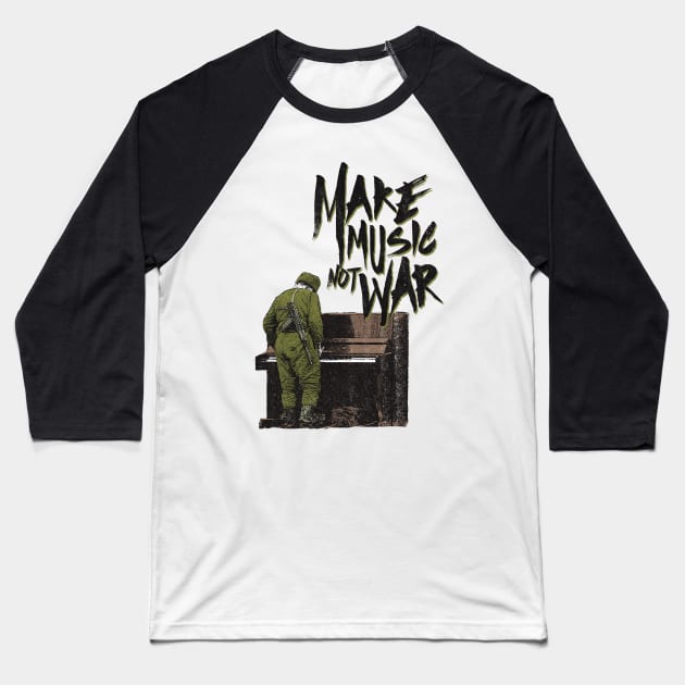 make music not war Baseball T-Shirt by inblooming